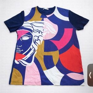 Versace Multicolor Graphic Short Sleeve Tee